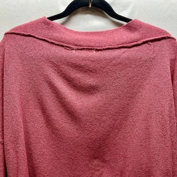 We The Free Stay With Me Hacci Top Women's Small Raspberry Pink Long Sleeve GUC - Picture 5 of 10